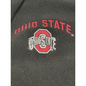 Ohio State Buckeyes Jacket Full Zip Fleece Men‎ Size Medium Black Pockets